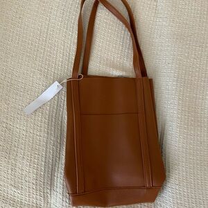 New with tags HENNY + LEV Danielle Brown Leather Tote Bag Purse in Cognac